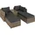 Tectake San Domino Rattan Lounge braun/grau