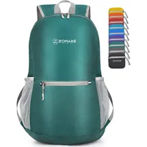 ZOMAKE Faltbarer Rucksack 20L Dunkelgrün