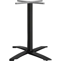 Bistro Stehtischgestell | 4 Fuß | Ø 60 cm | Säule: 6 x 106 cm | Alu Schwarz | Stehtischgestell Outdoor, Tischgestell Aluminium, Gastro Stehtischgestell