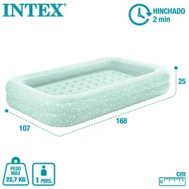 Intex Kinder-Reisebett 107 x 168 x 25 cm - L x B x H) hellblau