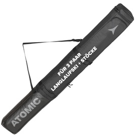 ATOMIC NORDIC SKI BAG 3 PAIRS Schwarz - Skitasche für drei Paar Ski & Stöcke - Längenverstellbare Tasche - Wasser- & schmutzabweisend - Vollständig gepolstert - Inkl. Tragegurt