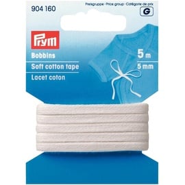 Prym 904160 Bobbins Band, Cotton, Weiss, 5 m SB