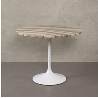 MAGNA Atelier Esstisch Tokio mit exklusiver Marmor Tischplatte, Küchentisch, Dining Table, seltener Naturstein, Unikat, 96x76cm grau
