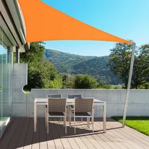 casa pura Wasserabweisendes Sonnensegel dreieckig 500 x 500 x 500 cm Orange