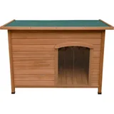 MonsterShop Hundehütte Aus Holz Hundehaus Haustierhaus Draußen Klappbare Dach Erhöhten Boden