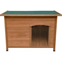 MonsterShop Hundehütte Aus Holz Hundehaus Haustierhaus Draußen Klappbare Dach Erhöhten Boden