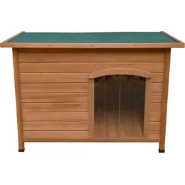 MonsterShop Hundehütte Aus Holz Hundehaus Haustierhaus Draußen Klappbare Dach Erhöhten Boden