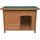 MonsterShop Hundehütte Aus Holz Hundehaus Haustierhaus Draußen Klappbare Dach Erhöhten Boden