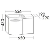 Burgbad Sinea Waschtisch 65,6 x 29 cm (WTU065ERF0970K0160)