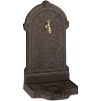 Relaxdays Standbrunnen, Antik-Stil, HBT: 73x39x32 cm, Nostalgie, Garten, Terrasse,