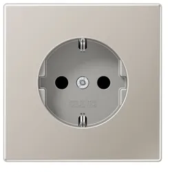 Jung Steckdose 1-fach Edelstahl mit UP IP20 LS ES 1520