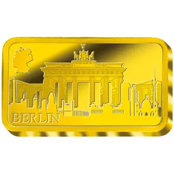 Der 1/100 oz Feingoldbarren "Brandenburger Tor"