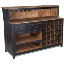 DESIGN DELIGHTS Barschrank PUREWOOD 150 x 110 x 55 cm Schwarz