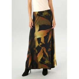 Aniston SELECTED Maxirock Damen Batikdessin Schwarz 40