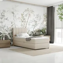 panda möbel Boxspringbett Everest, mit Topper - beige