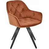 Livetastic Armlehnstuhl, Braun, Schwarz, Holz, Metall, Textil, Pappel, Sperrholz, Drehkreuz, 61x82x62 cm, Bsci, inklusive Armlehnen, Esszimmer, Stühle, Esszimmerstühle, Armlehnenstühle