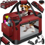 Lovpet LOVPET® Hundebox Hundetransportbox faltbar Inkl.Hundenapf Transporttasche Hundetasche Transportbox für Haustiere, Hunde und Katzen Haustiertransportbox