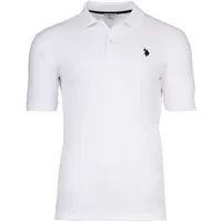 U.S. Polo Assn. Poloshirt - Piquet, Logo-Stickerei, Cotton Stretch Weiß 2XL