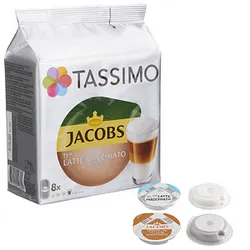 TASSIMO JACOBS LATTE MACCHIATO CLASSICO Kaffeediscs, Arabica- und Robustabohnen 8 Portionen