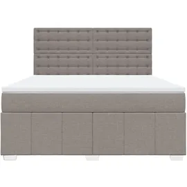 vidaXL Boxspringbett 180 x 200 cm Taupe