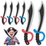Relaxdays Piratensäbel Schaumstoff 8er Set - Schwarz
