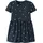NAME IT Jerseykleid NAME IT "NMFFILLA SS DRESS BOX PB", Mädchen, Gr. 116, N-Gr, schwarz sapphire, Single Jersey, Obermaterial: 95% Baumwolle, 5% Elasthan, bedruckt, normal, Rundhals, Kleider Jerseykleid