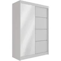 Altdecor Kleiderschrank, Weiß, Holzwerkstoff, 120x215x61 cm, Schlafzimmer, Kleiderschränke