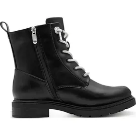 Marco Tozzi Damen Stiefeletten zum Schnüren Rund mit Reißverschluss, Schwarz (Black), 39 EU