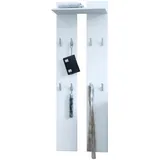 Vladon Garderobenpaneel, Weiß, 57x170x20 cm, Garderobe, Garderobenpaneele, Garderobenpaneele