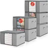 luxuskollektion Aufbewahrungsbox 90L 6-tlg. grau