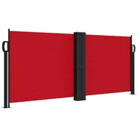 vidaXL Seitenmarkise Ausziehbar Rot 100x600 cm