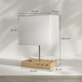 Homcom Tischlampe Weiß