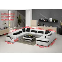 aea Ecksofa Leder Sofa Polster Eck Sitz Wohnlandschaft Garnitur UForm Familien Couch