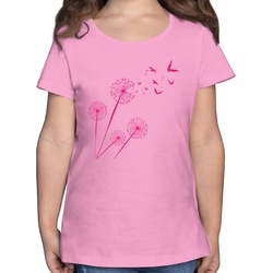 Shirtracer T-Shirt Pusteblume mit Vögel Kinderkleidung und Co rosa 116 (5/6 Jahre)