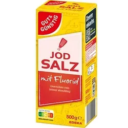 GUT&GÜNSTIG JODSALZ mit Flourid Salz, 500,0 g