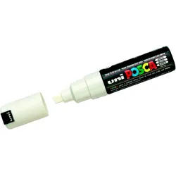 FABER CASTELL Marker UniPosca Strich: 8 mm weiß Packung mit 6 Stück