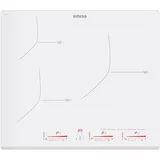 Edesa EIM-6328 B WH Induktionskochfeld mit Frontschräge, 3 Kochzonen, 9 Leistungsstufen + Booster, weißes Glas