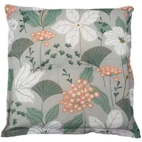 GO-DE Hockerauflage 50 x 50 cm grün-weiß-pfirsich floral 1 St.