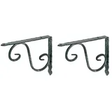 cyclingcolors Regalwinkel 2x antik Schwarz 20 x 20 cm