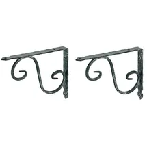 cyclingcolors Regalwinkel 2x antik Schwarz 20 x 20 cm