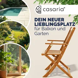 Casaria 4er Set Gartenstuhl Sydney FSC®-zertifiziertes Akazienholz