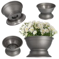 Kadax Blumenschale mit Standfuß, Pflanzschale aus Kunststoff, 25 cm,