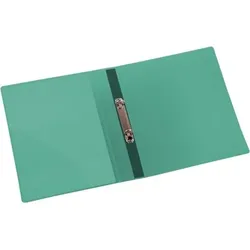 Farbige, semi-transparente Präsentationsringbücher aus PP, mit 2- oder 4-Ring Mechanik, Mechanik 2-Ring, Grün, Verpackungseinheit: 1 STK