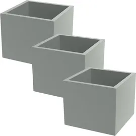 ethick Quadratischer Blumentopf 47 x 47 x 39 cm Beton-Grau