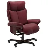 STRESSLESS Bürostuhl Magic Office Leder Rot Batick Bordeaux M (Medium)