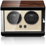 Uhrenbeweger (Watch Winder) Ambiente MV4 für 2 Uhren Walnuss-Holz Design...