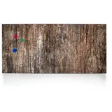 banjado Magnettafel 78x37cm Magnetwand Schwarz Aus Metall Magnetpinnwand Pinnwand Inkl. 4 Magnete Motiv Altes Holz
