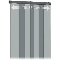 Schellenberg Insektenschutz-Teleskopvorhang, anthrazit, Breite anpassbar, Fiberglas, 130 x 250 cm