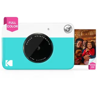 KODAK Printomatic Sofortbild-Digitalkamera in Vollfarbe - Hochwertige Fotos auf Zink 2x3" Klebefotopapier - 5MP, tragbar, kreatives Spaßgeschenk für Geburtstag, Weihnachten, Feiertag - Blau