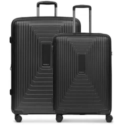 Redolz Essentials 14 4 Rollen Kofferset 2-teilig mit Dehnfalte  schwarz